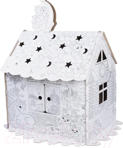 Изображение товара Детский игровой домик Brauberg Kids. Домик-раскраска. Для маленькой принцессы / 880363