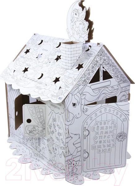 Изображение товара Детский игровой домик Brauberg Kids. Домик-раскраска. Для маленькой принцессы / 880363