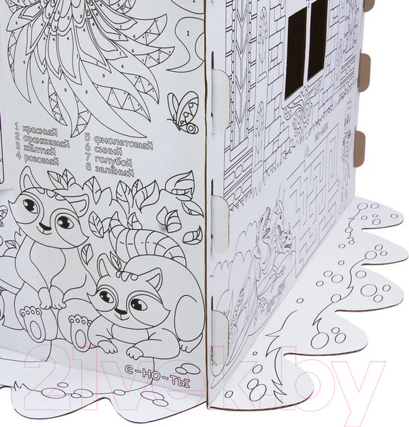 Изображение товара Детский игровой домик Brauberg Kids. Домик-раскраска. Для маленькой принцессы / 880363