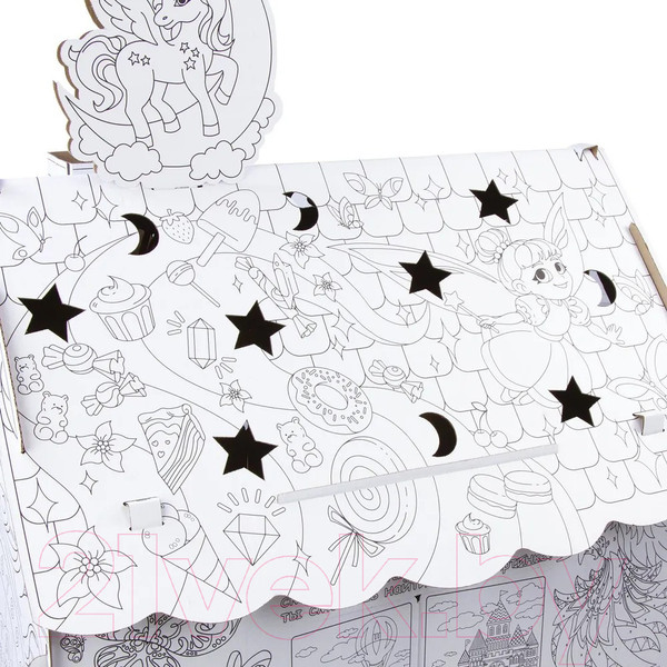 Изображение товара Детский игровой домик Brauberg Kids. Домик-раскраска. Для маленькой принцессы / 880363