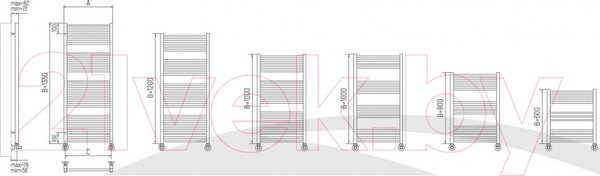 Изображение товара Полотенцесушитель водяной Ukko Астрид П28 50x135