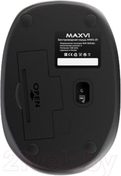 Изображение товара Мышь Maxvi MWS-01 (черный)