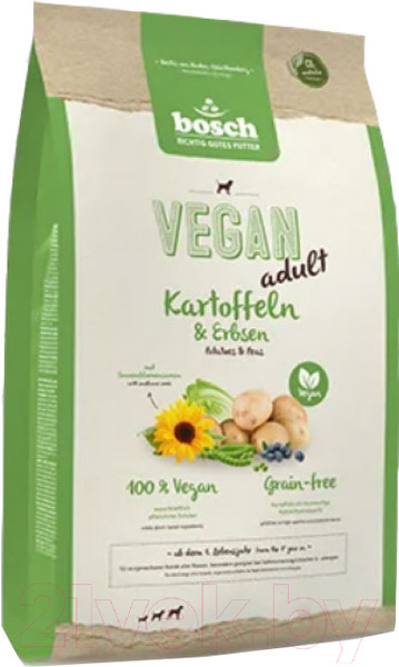 Изображение товара Сухой корм для собак Bosch Petfood Vegan Adult Potato & Peas / 8164008 (800г)