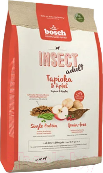Изображение товара Сухой корм для собак Bosch Petfood Insect Adult Tapioca & Apples / 5894008 (800г)
