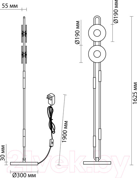 Изображение товара Торшер Odeon Light Magnet 5407/23FL