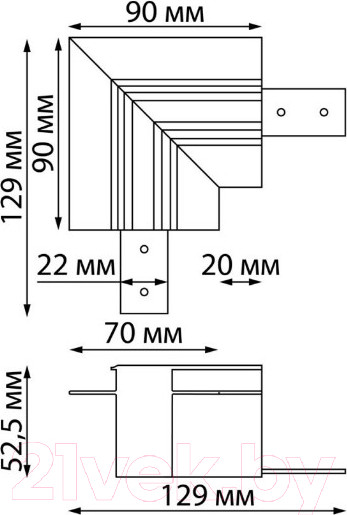 Изображение товара Коннектор для шинопровода Novotech Shino NT23 000 / 135231