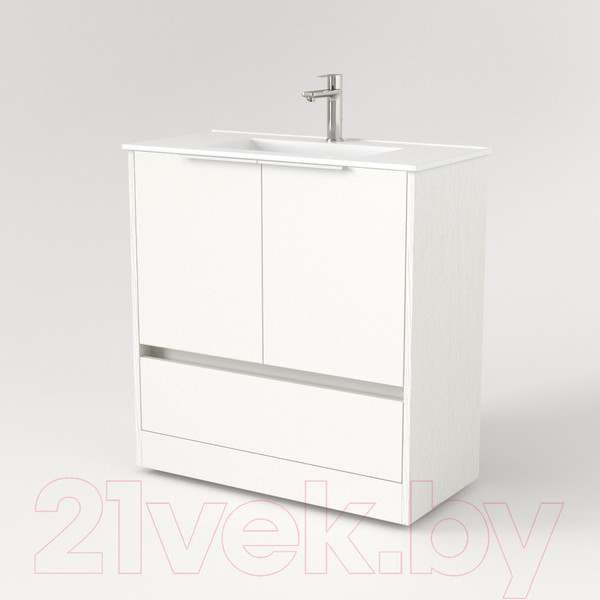 Изображение товара Тумба под умывальник Дабер 017 WeltWasser Deilbach 7517-80 / Т17.8W.0.5Б (белый древесный/ручка белая)