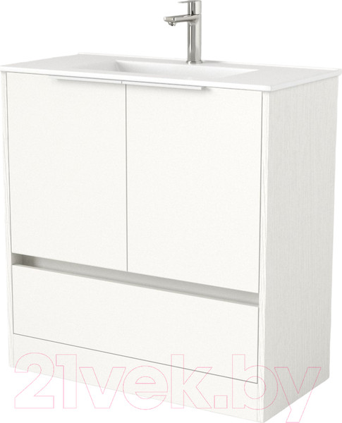 Изображение товара Тумба под умывальник Дабер 017 WeltWasser Deilbach 7517-80 / Т17.8W.0.5Б (белый древесный/ручка белая)