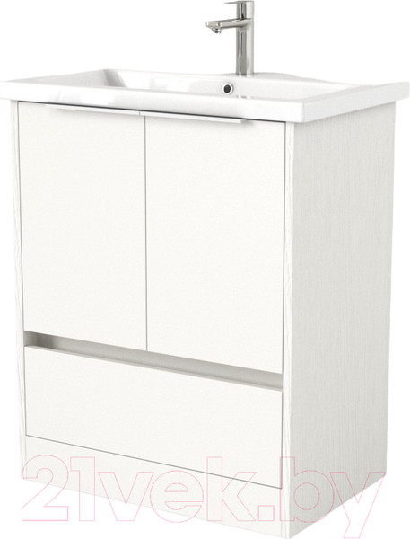 Изображение товара Тумба под умывальник Дабер 017 Cersanit Como 70 / Т17.7С.0.5Б (белый древесный/ручка белая)