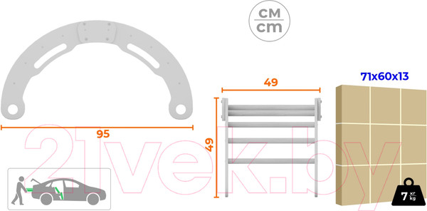Изображение товара Качалка детская Romana 03.20.05 (дерево/белый)