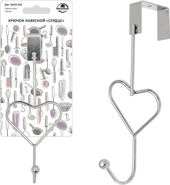 Изображение товара Крючок для ванной Мультидом Сердце / DA52-143