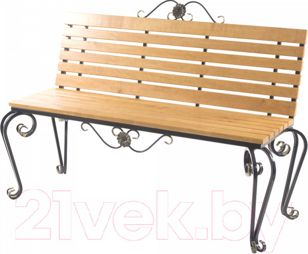 Изображение товара Скамья садовая AMC A1 1А1 131x58x89 (черный/светлое дерево)