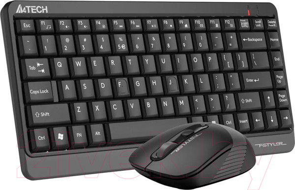 Изображение товара Комплект клавиатура и мышь A4Tech Fstyler FG1110 (черный/серый)