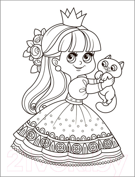 Изображение товара Раскраска Мозаика-Синтез Раскраски для малышей. Принцессы / МС13758