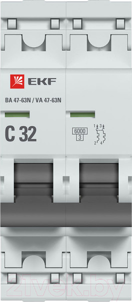 Изображение товара Выключатель автоматический EKF PROxima ВА 47-63N / M636232C