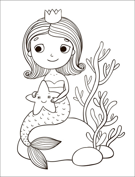 Изображение товара Раскраска Мозаика-Синтез Раскраски для малышей. Русалки / МС13760