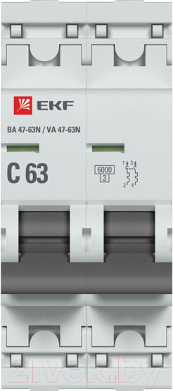 Изображение товара Выключатель автоматический EKF PROxima ВА 47-63N / M636263C