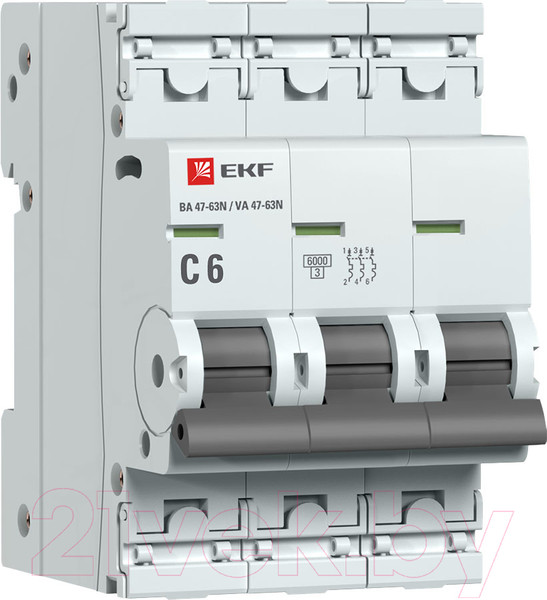 Изображение товара Выключатель автоматический EKF PROxima ВА 47-63N / M636306C