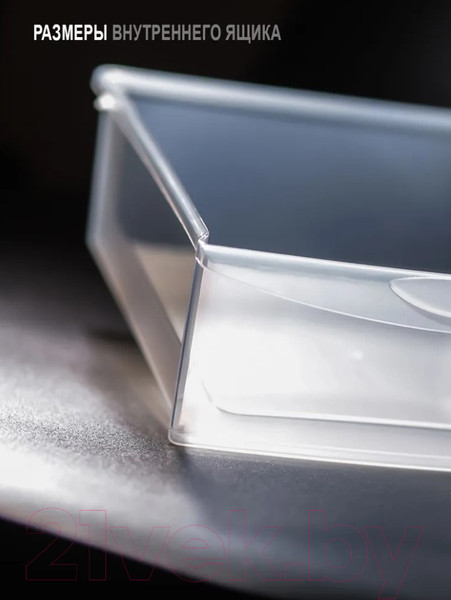 Изображение товара Органайзер для хранения Эльфпласт Mini Box / ЕР596 (белый/прозрачный)