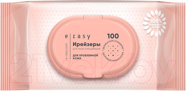 Изображение товара Влажные салфетки E-Rasy Для проблемной кожи (100шт)