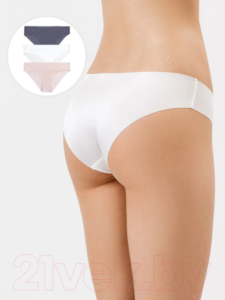 Изображение товара Комплект женских трусов Mark Formelle 412322-3 (р.98, сумрачно-белый)