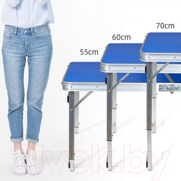 Изображение товара Комплект складной мебели Bison С-6-60x180 (синий)