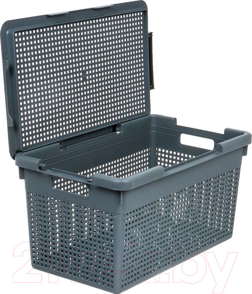 Изображение товара Корзина Violet Лофт с крышкой / 562118 (21л, серый)