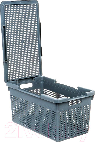 Изображение товара Корзина Violet Лофт с крышкой / 562118 (21л, серый)