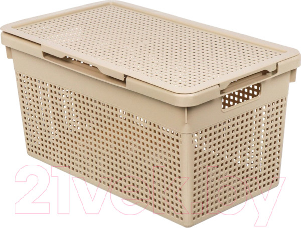 Изображение товара Корзина Violet Лофт с крышкой / 562120 (21л, латте)