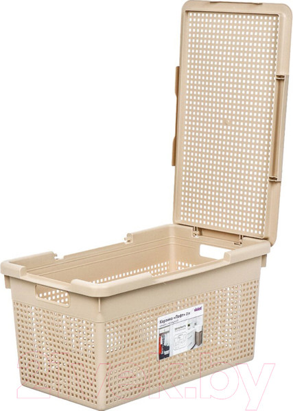 Изображение товара Корзина Violet Лофт с крышкой / 562120 (21л, латте)