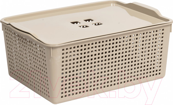 Изображение товара Корзина Violet Лофт с крышкой / 646120 (13л, латте)