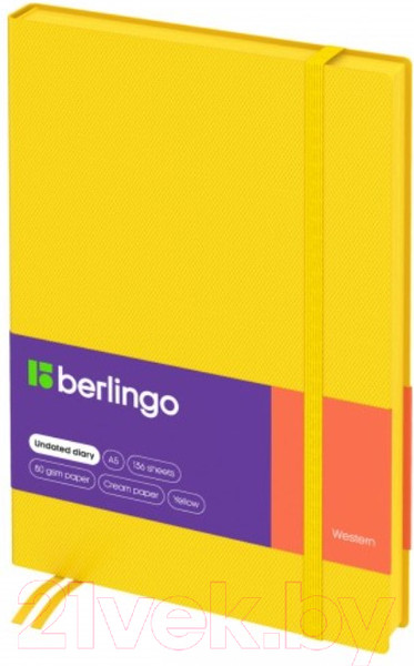 Изображение товара Ежедневник Berlingo Western A5 / UD3_85506 (136л, желтый)