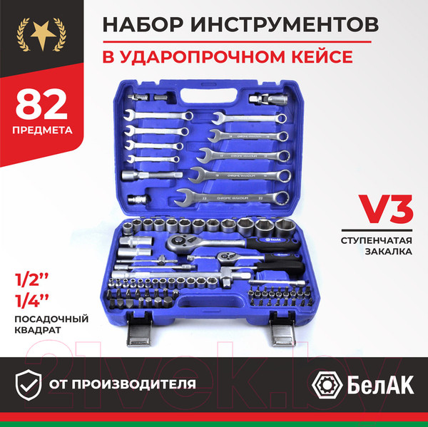 Изображение товара Набор головок, бит БелАК Профи БАК.07003