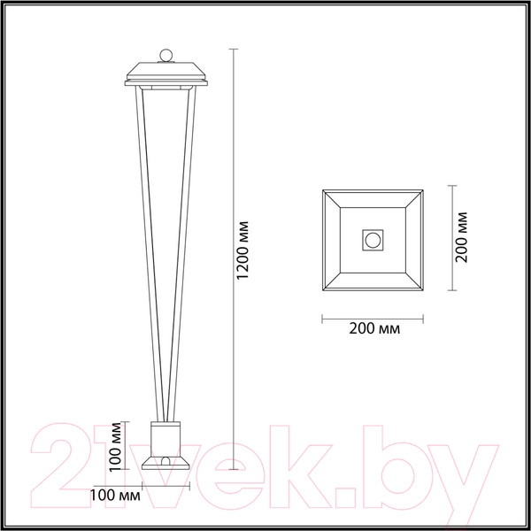Изображение товара Фонарь уличный Odeon Light Bearitz 6655/12GA