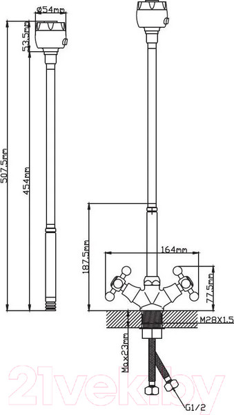 Изображение товара Смеситель Diadonna D558-65