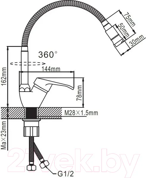 Изображение товара Смеситель Эверест B58-028N