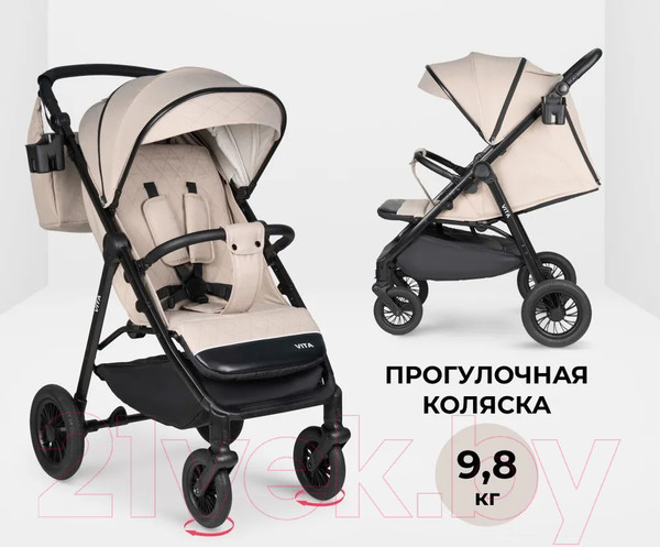 Изображение товара Детская прогулочная коляска Costa Vita / VT-2 (капучино)