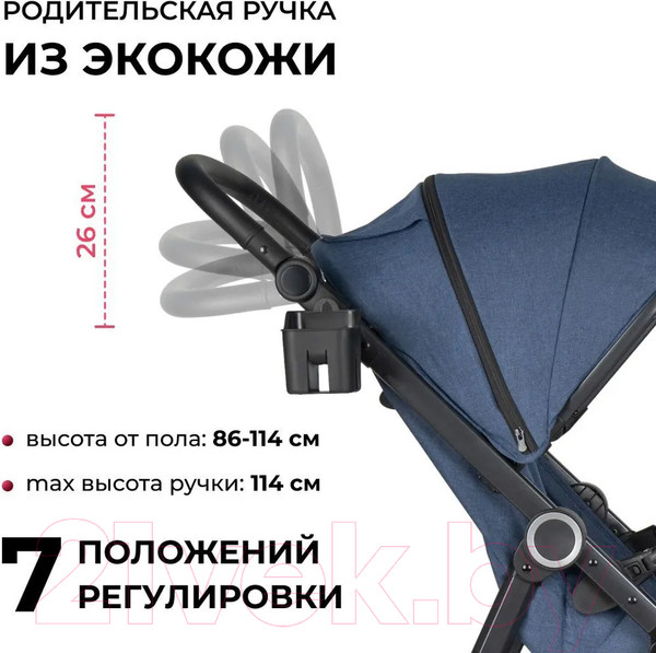 Изображение товара Детская прогулочная коляска Costa Vita / VT-4 (темно-синий)