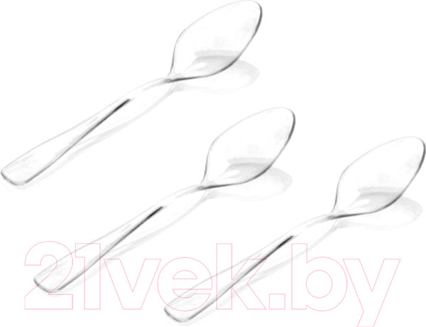 Изображение товара Набор одноразовых ложек Паксервис ПС 100мм / 287372 (150шт, прозрачный)