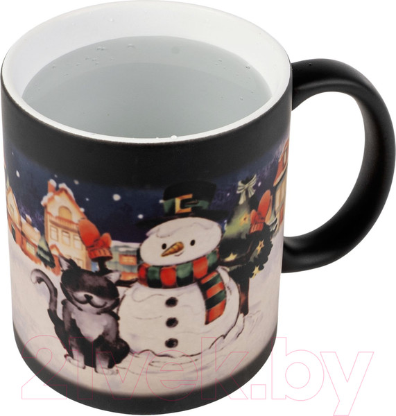 Изображение товара Кружка Bondibon Новогодняя Хамелеон Зимнее волшебство / ВВ5638 (360мл)