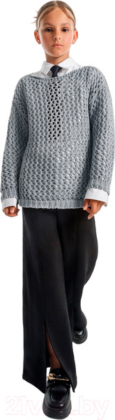 Изображение товара Джемпер детский Amarobaby Knit Trend / AB-OD21-KNITT2602/11-140 (серый, р.140)