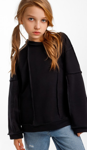 Изображение товара Свитшот детский Amarobaby Bold / AB-OD23-28B/09-146 (черный, р.146)