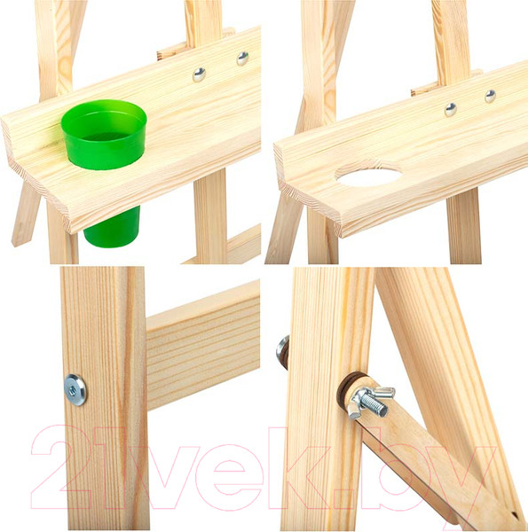 Изображение товара Мольберт ГАММА Студия + 2 стакана / 270520208 (сосна)