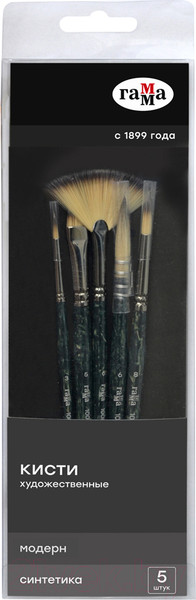Изображение товара Набор кистей ГАММА Модерн. Синтетика / 1001005 (5шт)