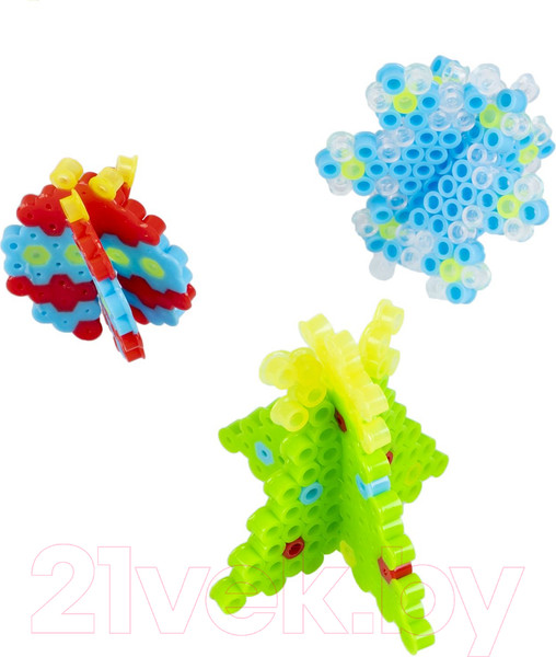 Изображение товара Развивающая игра Bondibon Термомозаика 3D новогодняя с неоновыми бусинами / ВВ5985