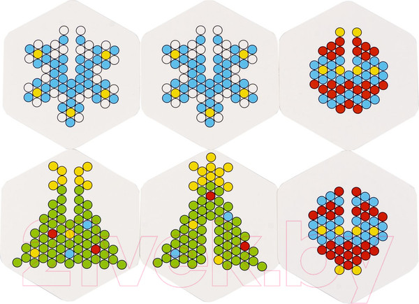 Изображение товара Развивающая игра Bondibon Термомозаика 3D новогодняя с неоновыми бусинами / ВВ5985