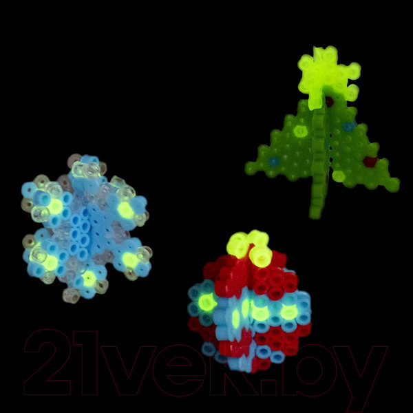 Изображение товара Развивающая игра Bondibon Термомозаика 3D новогодняя с неоновыми бусинами / ВВ5985