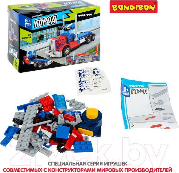 Изображение товара Конструктор Bondibon Город грузовик / ВВ6137 