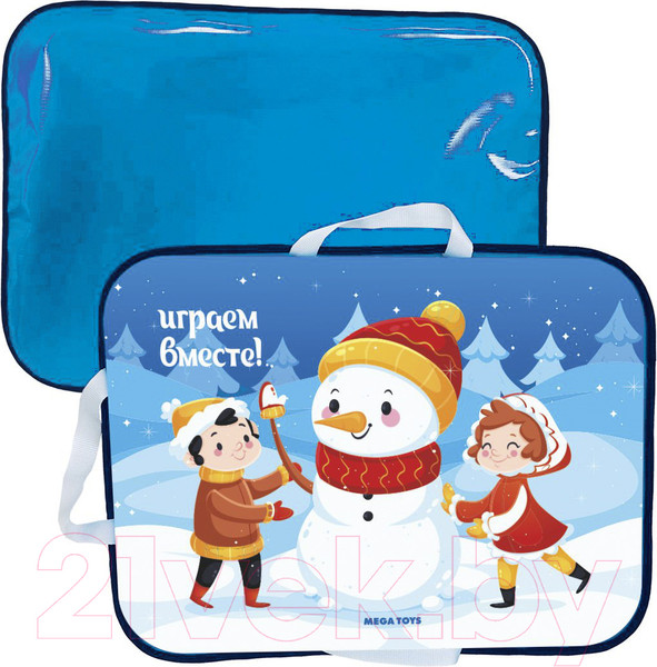 Изображение товара Санки-ледянка Mega Toys Снеговик и дети / 22611