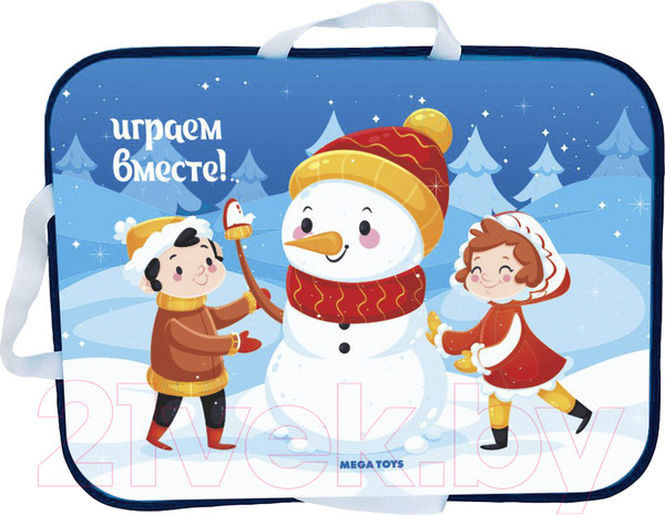 Изображение товара Санки-ледянка Mega Toys Снеговик и дети / 22611